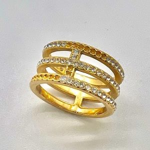 Trina Turk Crystal Gold Ring